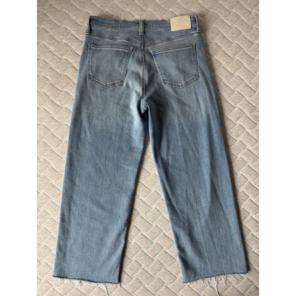 Citizens Of Humanity Palma Straight Jeans Womens 28 Light Wash High Rise Raw Hem
